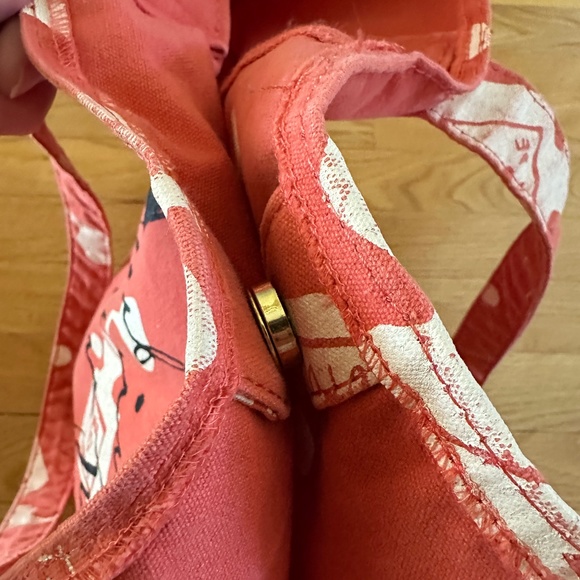 Juicy Couture Y2K Tote Bag Orange Pink Canvas Bag - Picture 7 of 16